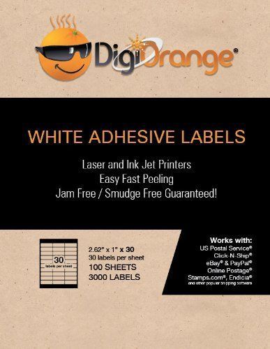 Digiorange Avery Comp 5160/8160 Mailing Labels Laser or Inkjet 30,000pk