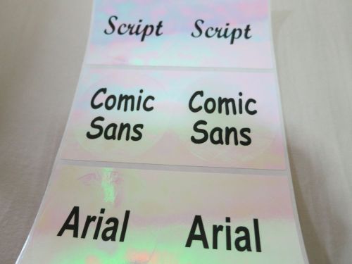 48 hologram pink laser 5 cm round personalized waterproof name stickers labels for sale