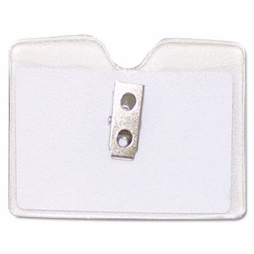 Advantus ID Badge Holder, Horizontal, 3 1/2w x 2 1/2h, Clear, 50/Box (AVT75412)