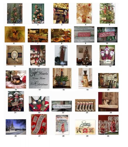 30 Personalized Return Address Christmas Primitive Country Labels Buy3 get1(cs1)