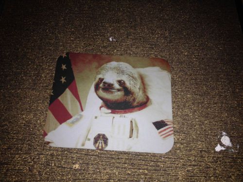 Astronaut Sloth Mouse Pad