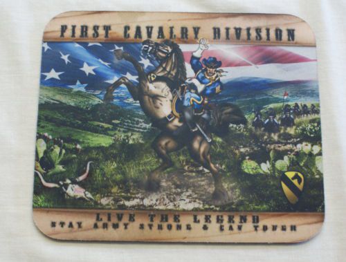 Army 1st Cavalry Division Mouse Pad Color Horse Soldier Western Live the Legend