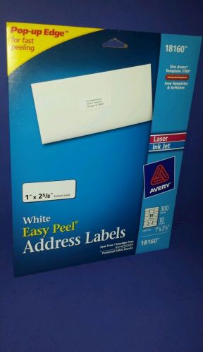 Office avery easy peel white address labels for  ink jet printers 300 label new for sale