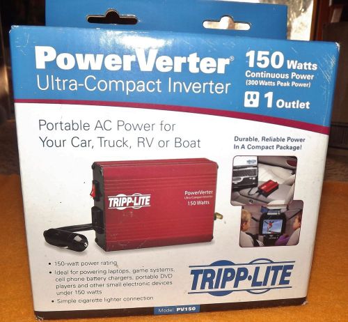 New, PowerVerter. Ultra compact inverter, 150 watts continuous power, 1 outlet