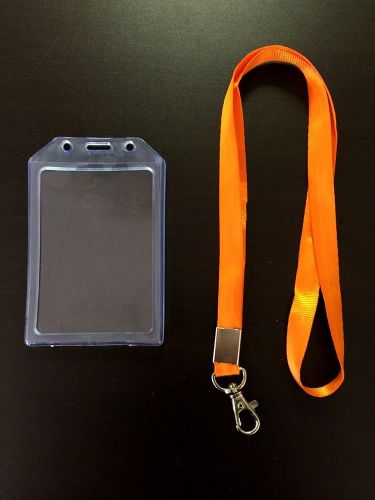 Lot of 10 ID Card Holders + 10 Lanyards