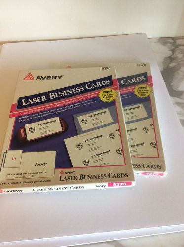 2 Packages Avery Laser Business Card  -  5376