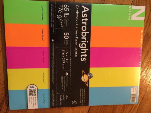 ASTROBRIGHTS 50 SHEET PAPER Card Stock 5 COLORS Art Craft School Supply Kids Fun