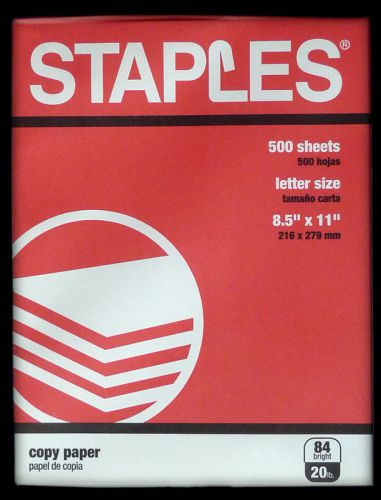 Staples Copy Paper (Ream, 500 sheets, 8.5&#034; x 11&#034;)
