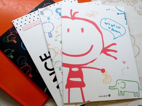 4X Cute Man Notebook Notepad Diary Memo Scratchpad Day Planner Booklet FREE SHIP