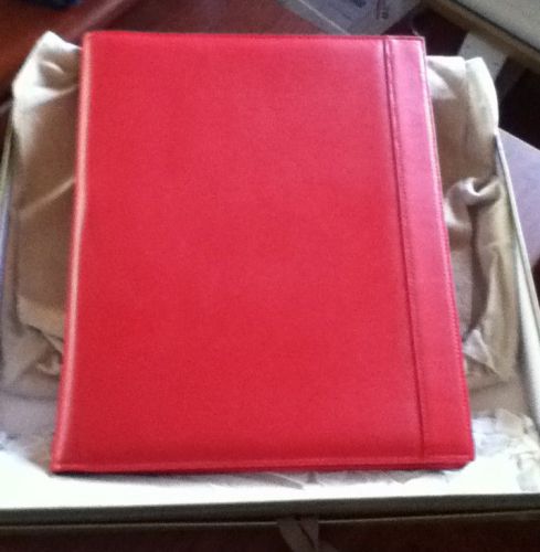 By Levenger - TYLER - RED Leather DOUBLE Notepad Folio possible to use for Circa