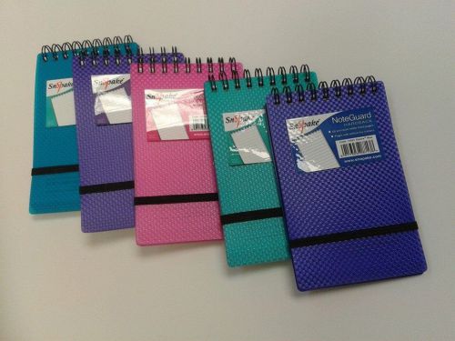Snopake NoteGuard A6 Wirebound Notebooks (5pk Assorted)