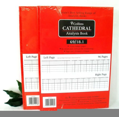 COLLINS Cathedral Analysis Book 69 series Collins 69/18.1 69/18.2 Accounts Book