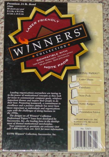 NOTEPAD WINNERS COLLECTION NOTE PADS STUART HALL CO 2 PACK NEW FACTORY SEALED
