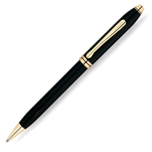 Cross townsend ballpoint pen black 23k gold 572 for sale