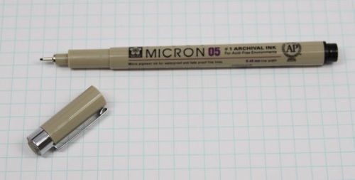 Sakura Pigma Micron 0.45mm. Black Design Pen XSDK05#49