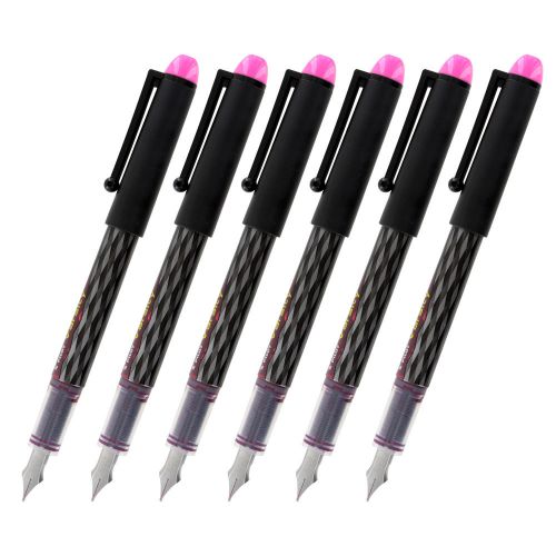 Pilot Varsity Disposable Fountain Pen, Pink Ink, 6/Pack