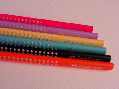 FABER CASTELL PENCIL B SPARKLE GRIP 6 COLORS OFFICE SCHOOL WRITTING COLLECTIBLE