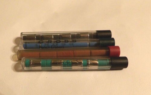 Lot of Cross mechanical pen erasers. 4 different tubes.  Free Shipping!