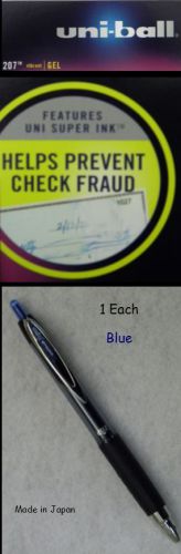 UNI-BALL Signo 207 Blue Gel Ink Pen Prevents Check Fraud FREE SHIP on AddedPens