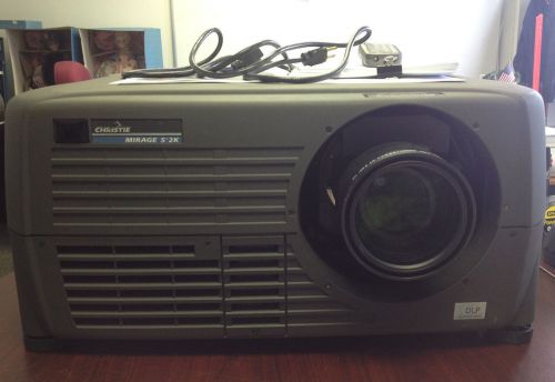 Christie mirage s+2k 3-chip dlp projector 38-dsp102-04 w/ manuals and remote for sale