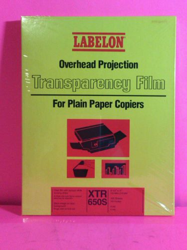 Labelon Transparency Film for copiers-New-100 sheets 8 1/2 x 11- XTR650