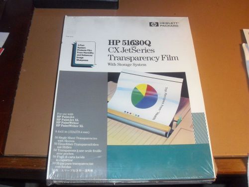 HP 51630Q Transparency Film with Sleeves, 50 Sheets, New Unopened, CX JetSeries