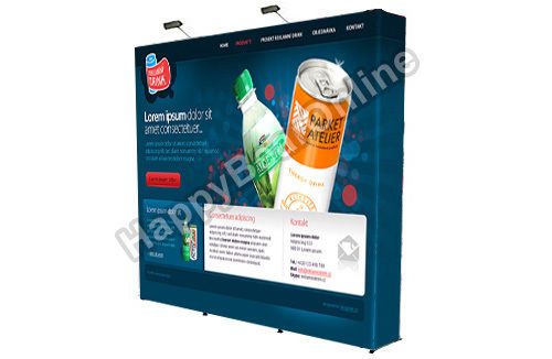 Trade show fabric tension pop-up booth with graphics 10ft for sale