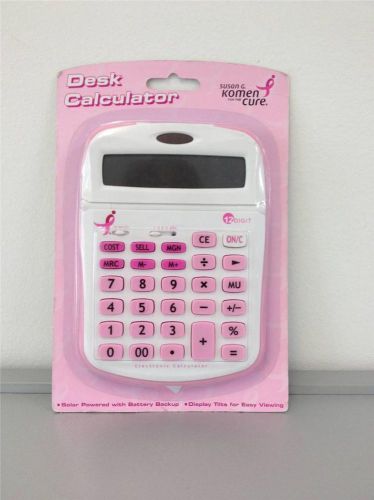 Lot of 36 Susan G. Komen  for the Cure Solar Calculators, Pink and White