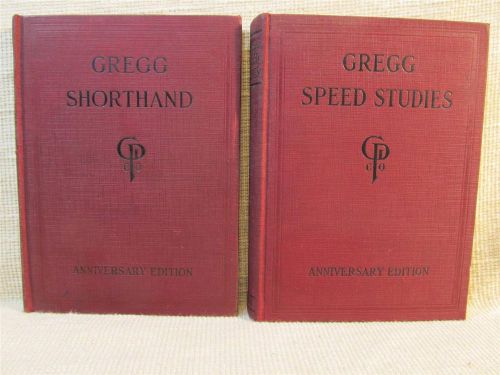 1929 GREGG SHORTHAND &amp; SPEED STUDIES~Anniversary Editions HC plus memo notebook