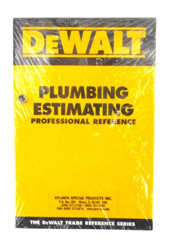 DEWALT 7321 Plumbing Estimating Professional Reference Paperback Book 1T