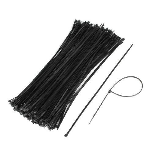 200pcs 3.5x300mm network cable wire nylon zip tie strap fastener black for sale