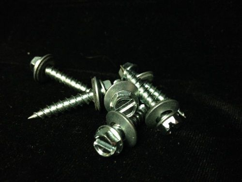 (100) 10x1 hex head sheet metal screws neoprene washer (roofing screws) for sale