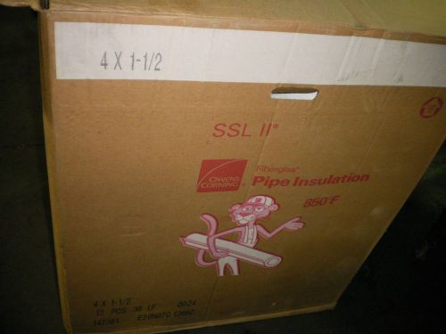 Owens corning box of 12 7.5&#034; od 4.5&#034; id 0-850 deg f pipe insulation 36&#034; long for sale