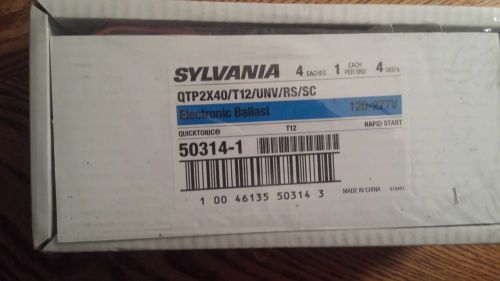 Sylvania QTP2x40T12/UNV RS-SC Electronic Ballast Quicktronic-Lot of 4 New In Box
