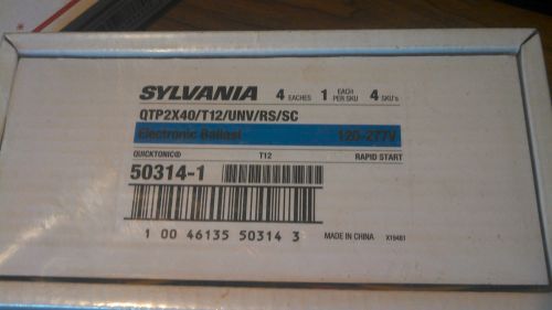 New lot of 4  sylvania qtp2x40/t12/unv/rs/sc 120-277v electronic ballast for sale