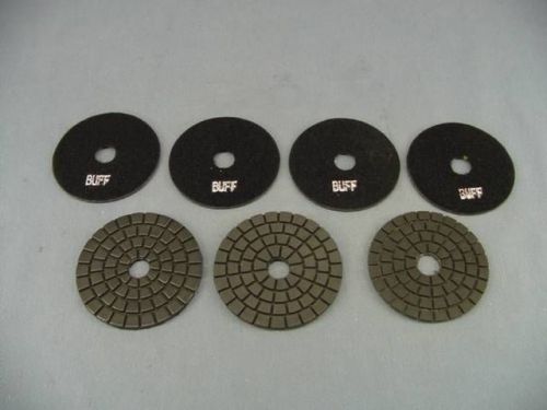 4” X-Cell Eagle 2 Wet #Buff Black Diamond Polishing Disc/Pads 7 Pieces (#517X7)