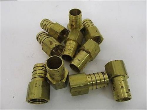 Lakeshore Fittings 1/2&#034; FNPT x 3/4&#034; Hose Barb, Brass Fittings, (10 each)