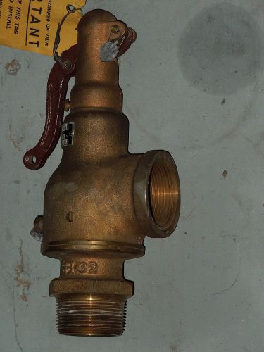 1-1/2&#034; bronze crane #2501 safety relief valve, set at 200 psi for sale
