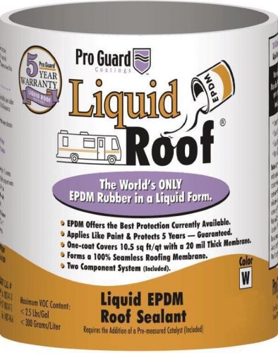 Liquid roof liquid epdm rv roof coating 4 gallon f9991/4 for sale