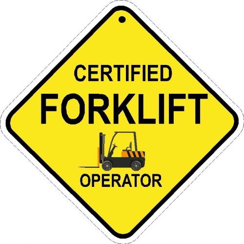 FORKLIFT OPERATOR  forklift safety trained hard hat decal  forklift tow motor