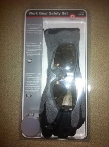 New tractor supply company work gear safety set - glasses, gloves, ear plugs for sale