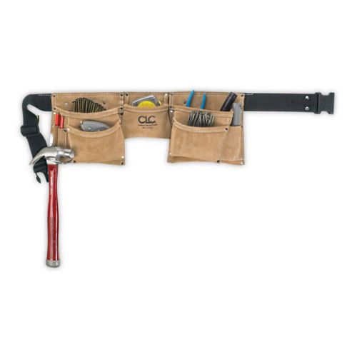 Clc i370x3 8-pocket heavy-duty suede work apron tool belt for sale