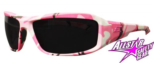 Edge huntress brazeau smoke lens pink camo frame safety glasses xb116-h1 womens for sale