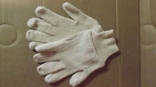 New wells lamont 100% cotton terry cloth gloves, heat resistant, 1 dozen, medium for sale