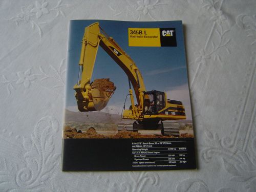 Caterpillar CAT 345BL 345 BL hydraulic excavator brochure