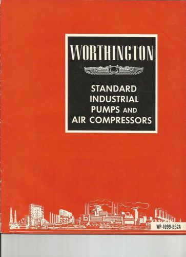 1953 WORTHINGTON CORP  AIR COMPRESSOR BROCHURE &amp; PARTS CATALOG  HARRISON NJ