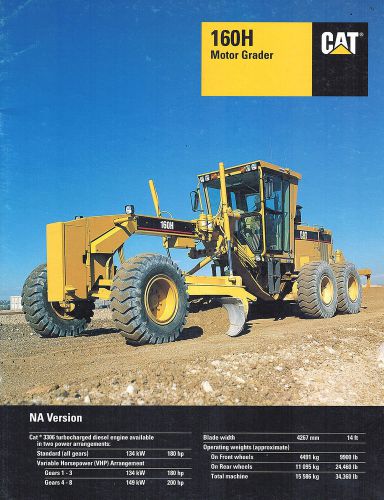 1998 CATERPILLAR 160H MOTOR GRADER 19 PAGE BROCHURE