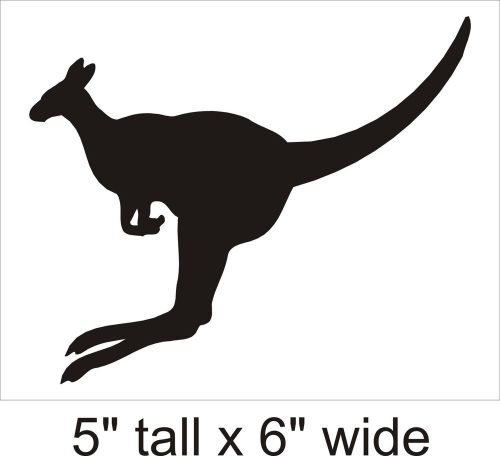 2X Black Kangaroo Figure Decal Vinyl Car i Pad Laptop Wall Sticker-FA111