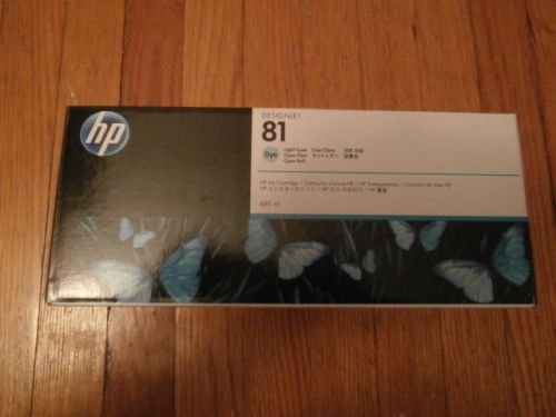 C4934A HP 81 Ink Cartridge Dye Light Cyan ~ new 2016