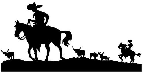 Cowboy scene #2 DXF file for CNC laser, plasma cutter,or router